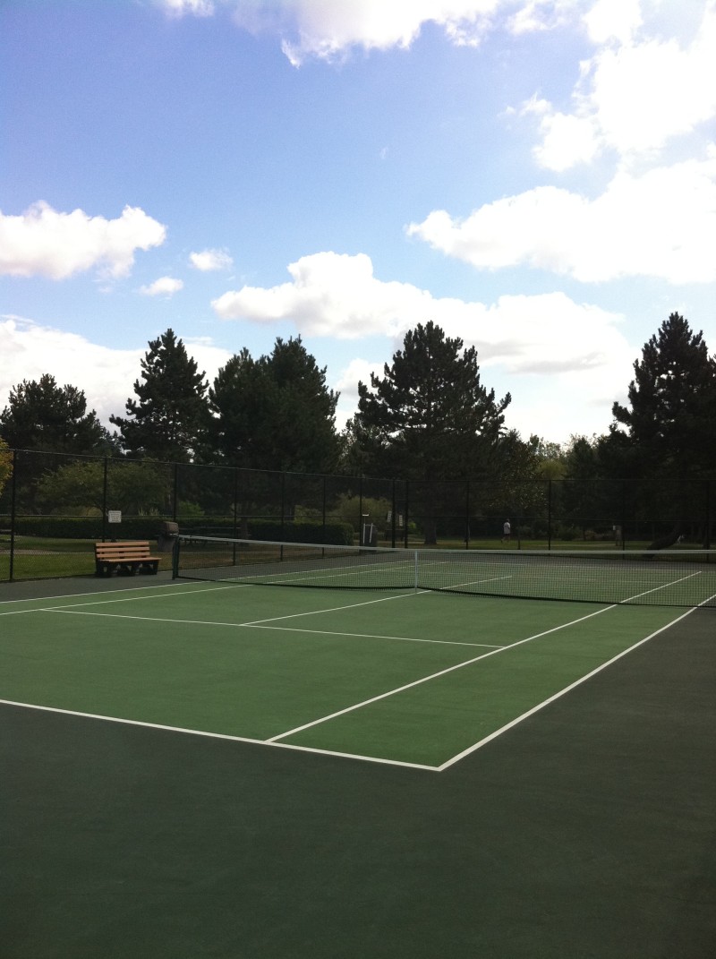 Empty Public Tennis Court
